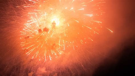 Wallpaper fireworks, explosions, sparks, light, smoke, red hd, picture ...