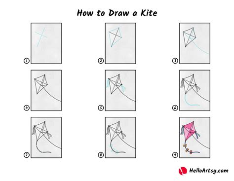 How to Draw a Kite - HelloArtsy