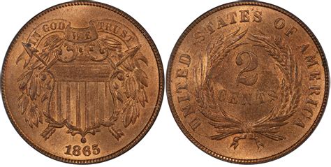 Images of Two Cent 1865 2C, RD - PCGS CoinFacts