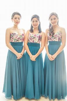 Simple Wedding Entourage Dresses by A Sea Of Printed Bridesmaid Dresses Wedding Simple Wedding Entourage Dresses