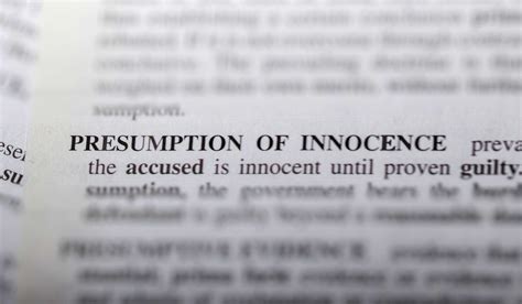 Presumption of Innocence: Legal Principle and Meaning