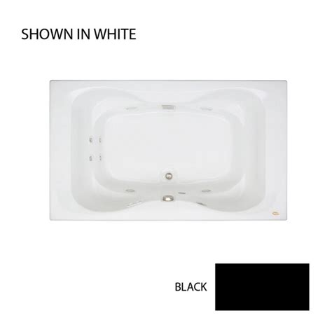 Jacuzzi 72"L x 42"W x 21-1/2"H Mito 2-Person Black Hourglass-in ...