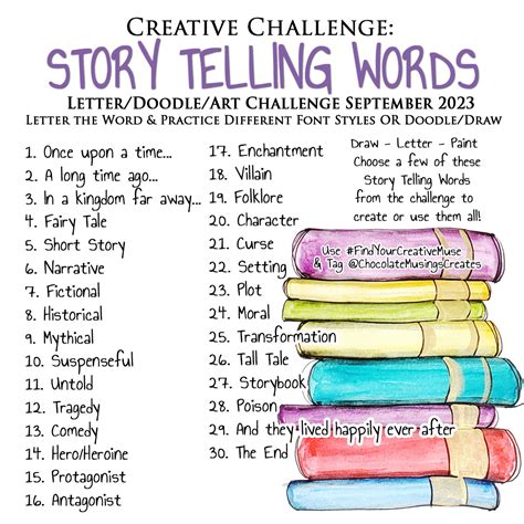 Creative Challenge: Story Words - Chocolate Musings