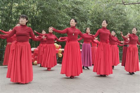 紫竹院广场舞《红枣树》团队版，歌好听，舞步整齐好看_凤凰网视频_凤凰网