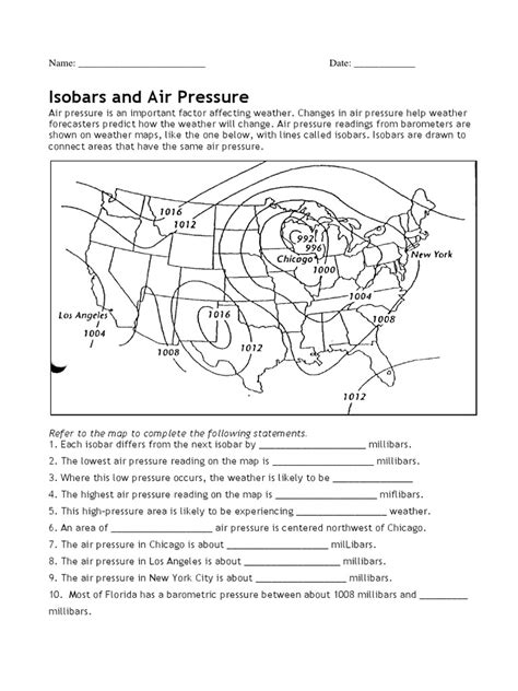 MetLink - Royal Meteorological Society Weather Charts - - Worksheets ...