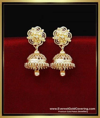 Buy 1 Gram Gold Jhumkas Online | Daily Wear Collections