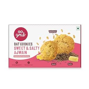 Go Grub Ajwain Oat Cookies Sweet and Salty Taste, Healthy Snack Item ...