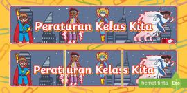 Poster Peraturan Kelas dan Sikap Baik (teacher made)