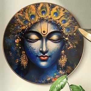 Livin'luxe painting Divine Blue Goddess Wall Art | 23 inch x 23 inch ...