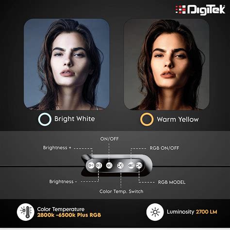 Buy Digitek LED RGB Ring Light with Stand DRL-15CRGB Online