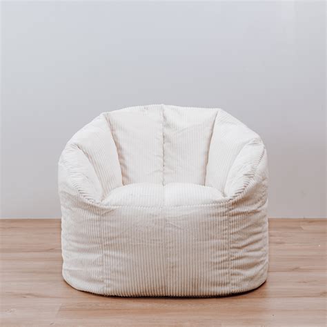 Corduroy Bean Bag Chair | Ivory | Ivory & Deene