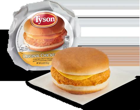 Tyson® Original Chicken Sandwich with Cheddar Cheese on a Bun