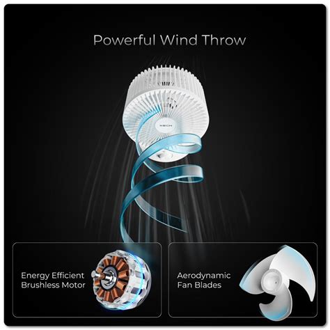 Noiseless Table Fan with Oscillation | Airwave Desk Fan – XECH