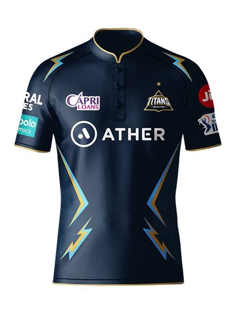 Buy Mens Navy Blue Gujarat Titans Official IPL-2023 Jersey From Fancode ...