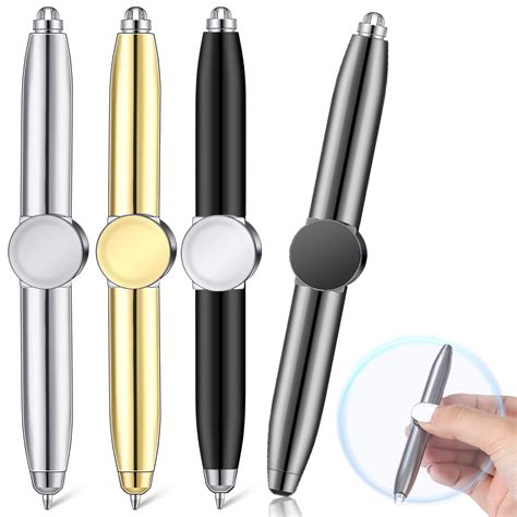 Amazon.com: 4 Pcs Fidget Pen Spinner Pen with LED Light Multi ...