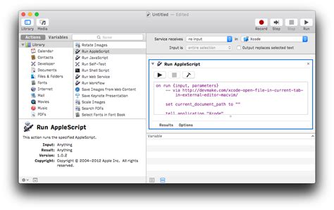 Xcode AppleScript Tutorial 的图像结果