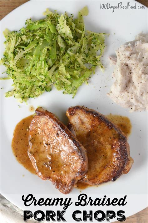 Creamy Braised Pork Chops (or Chicken) ⋆ 100 Days of Real Food