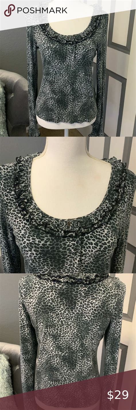Jones New York Animal Print Top | Print tops, Clothes design, New york ...