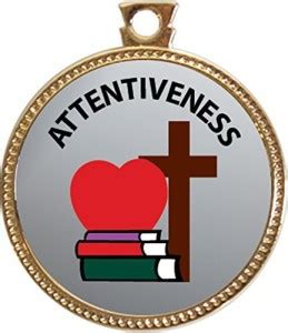Keepsake Awards Attentiveness Award, 1 Inch Dia Gold Medal "Character ...
