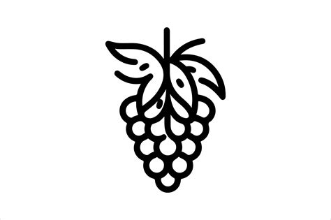 Grape Outline Vector Clipart Graphic by SKShagor Barmon · Creative Fabrica