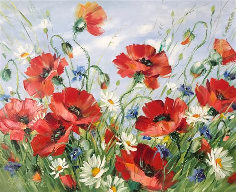 Red Poppy Painting