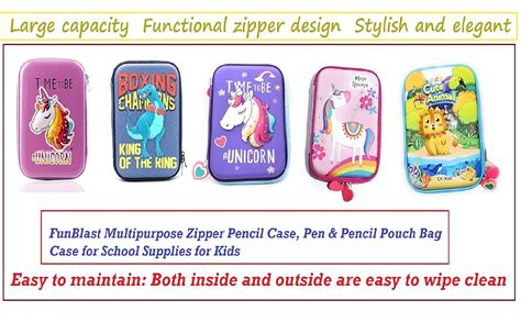 FunBlast Multipurpose Zipper Pencil Case, Pen & Pencil Pouch Bag Case ...