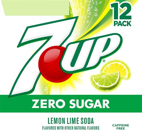 7UP Zero Sugar Lemon Lime Soda, 12 fl oz cans, 12 pack 12 ct; 12 fl oz ...