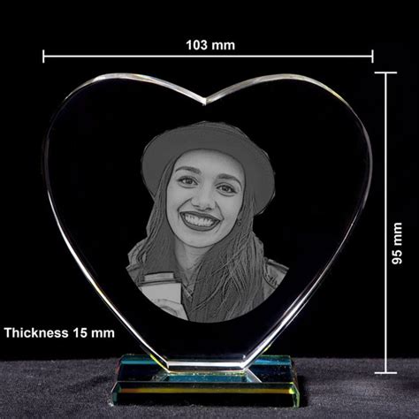 Engraved Heart Crystal with Base – gingercrush.com