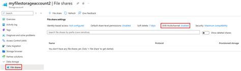 Image result for Azure Files SMB Disable Authentication