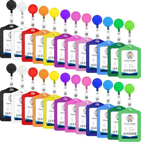 Amazon.com : HIMOMO 24 Sets Card Badge Holder Retractable ID Holder ...