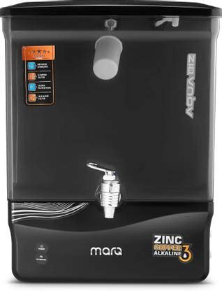 MarQ by Flipkart AQUA BIZ BLACK TPT 12 L RO + UV + UF + TDS + ALK ...