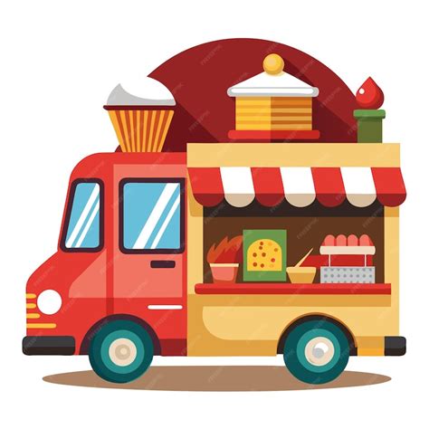 Food truck clipart vector art and illustration | Premium AI-generated ...