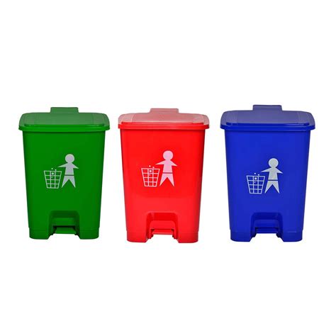 DHWANI ENTERPRISE Plastic Pedal Garbage Waste Dustbin 30 LTR (Blue ...