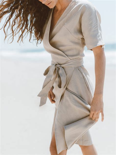 SUMMER Linen Wrap Dress - Love and Confuse