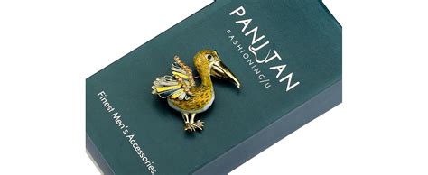 Panjatan Pelican Bird Shape Elegance Brooch | Metal Enamelled ...