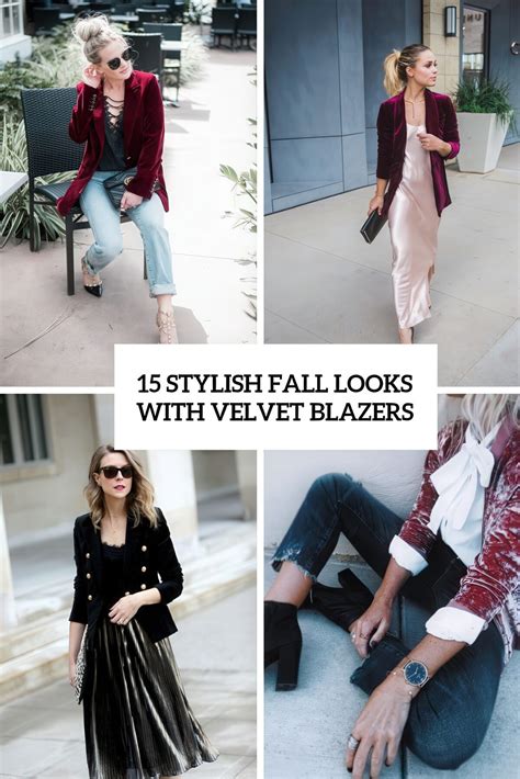 15 Stylish Fall Looks With Velvet Blazers - Styleoholic