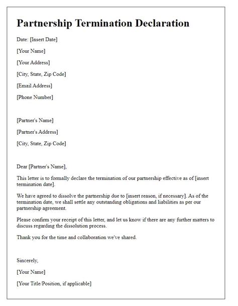 Writing a Short Partnership Disput Resolution Letter Sample 的图像结果