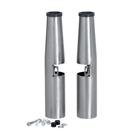 35mm Fork Shrouds in Raw Steel for 1980-86 Big Twin and XL Narrow Glide ...