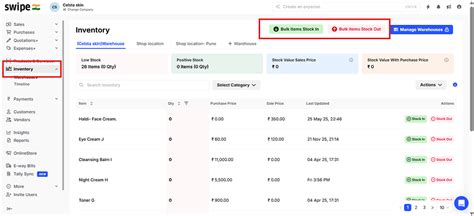 How to Bulk Stock IN items from Inventory? - Inventory - Swipe