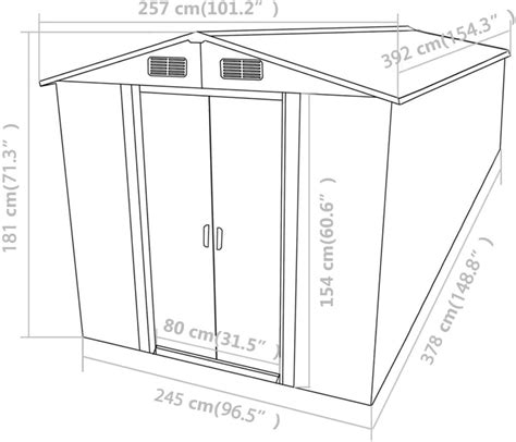 Buy YEZIYIYFOB 8x13 FT Outdoor Storage Shed Garden Storage Patio ...
