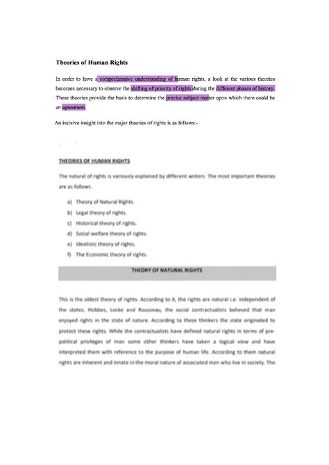 Theories - hr rhepeies - Natural Rights Theory The Natural Rights ...