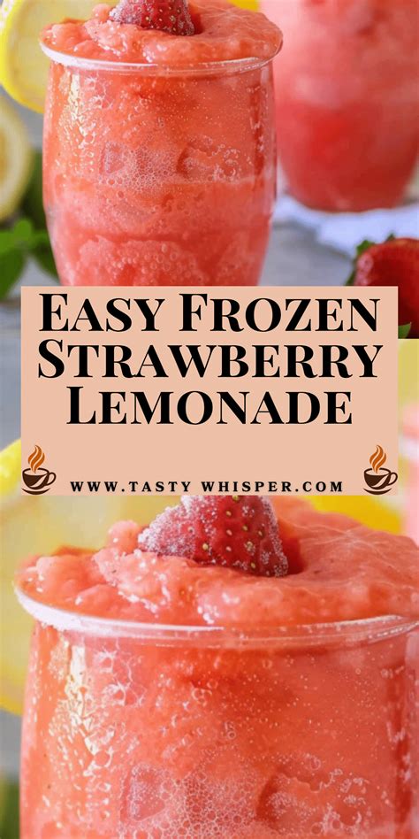Frozen Strawberry Lemonade | Tasty Whisper