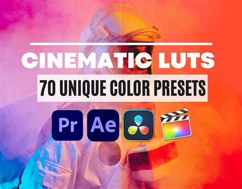 70 Cinematic Luts Video Presets | Photo and Video | Desktop | Video ...
