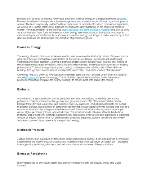 Biomass can be used to produce renewable electricity - Biomass is ...