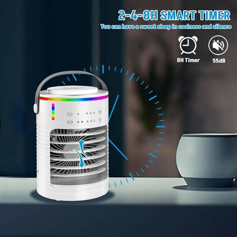 MYLONGINGCHARM Portable Air Conditioners Fan,3 Speeds Rechargeable ...