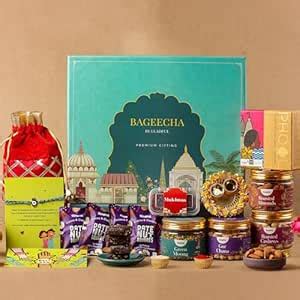 Gladful 13 Products Bageecha Rakhi Delights Premium Healthy Gift Hamper ...