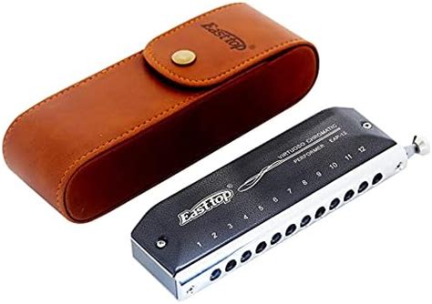 East top Upgrade Chromatic Harmonica 12 Hole 48 Tone Key of C ...