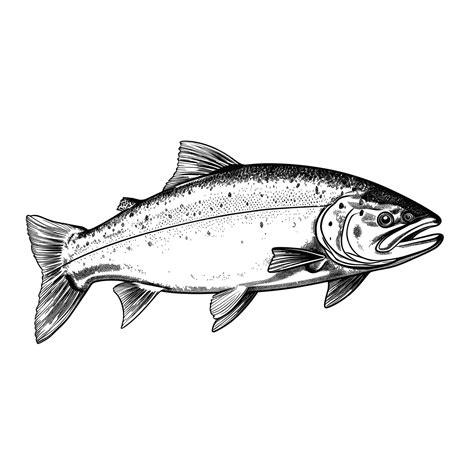 Hand Drawn Sketch Salmon Fish Illustration | Premium AI-generated vector