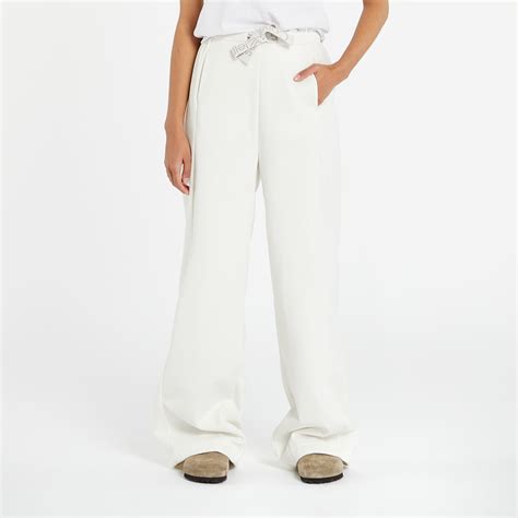 Calvin Klein Jeans Tape Wide Leg Jogger Pants White | Queens