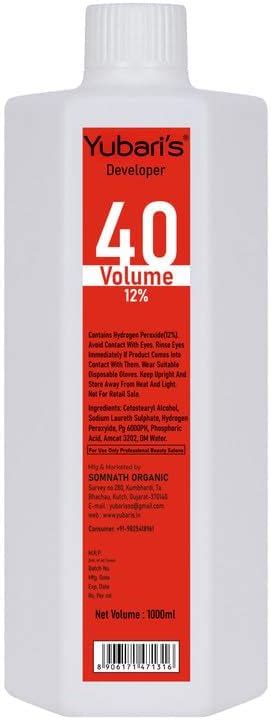 Yubari's Hair Color Developer 40 Vol 12% 1000ml | Oxydant | Ammonia ...